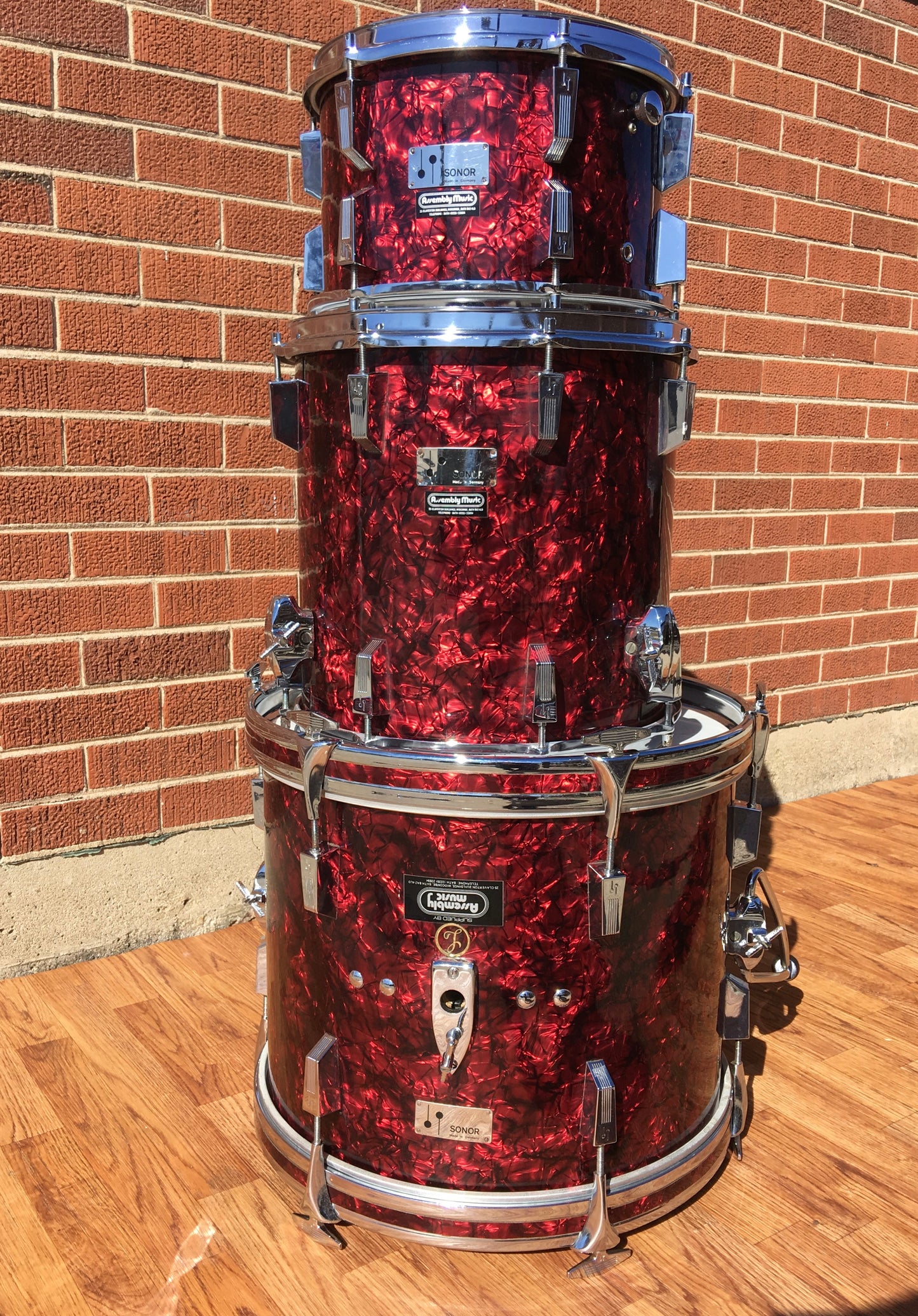 1970's Sonor Phonic "Club Super Champion" Bop Set 18/12/14 Red Slate