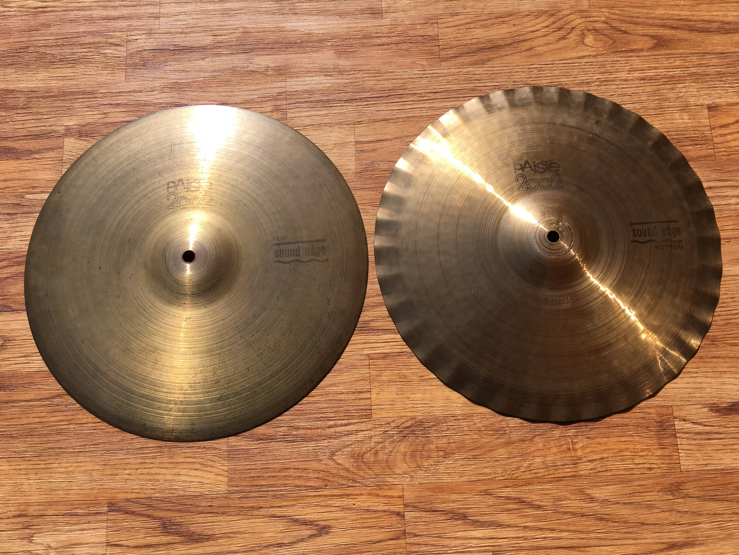 14" 1976 Paiste Black Label 2002 Sound Edge Hi-Hat Cymbals 958/1016g #540