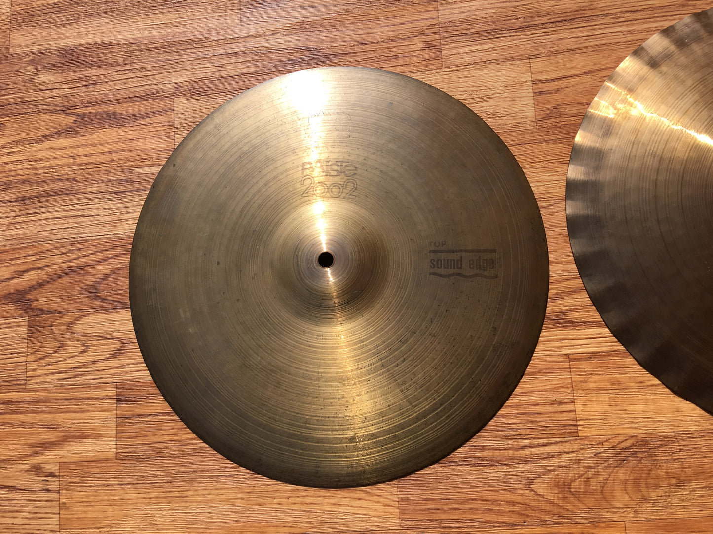 14" 1976 Paiste Black Label 2002 Sound Edge Hi-Hat Cymbals 958/1016g #540