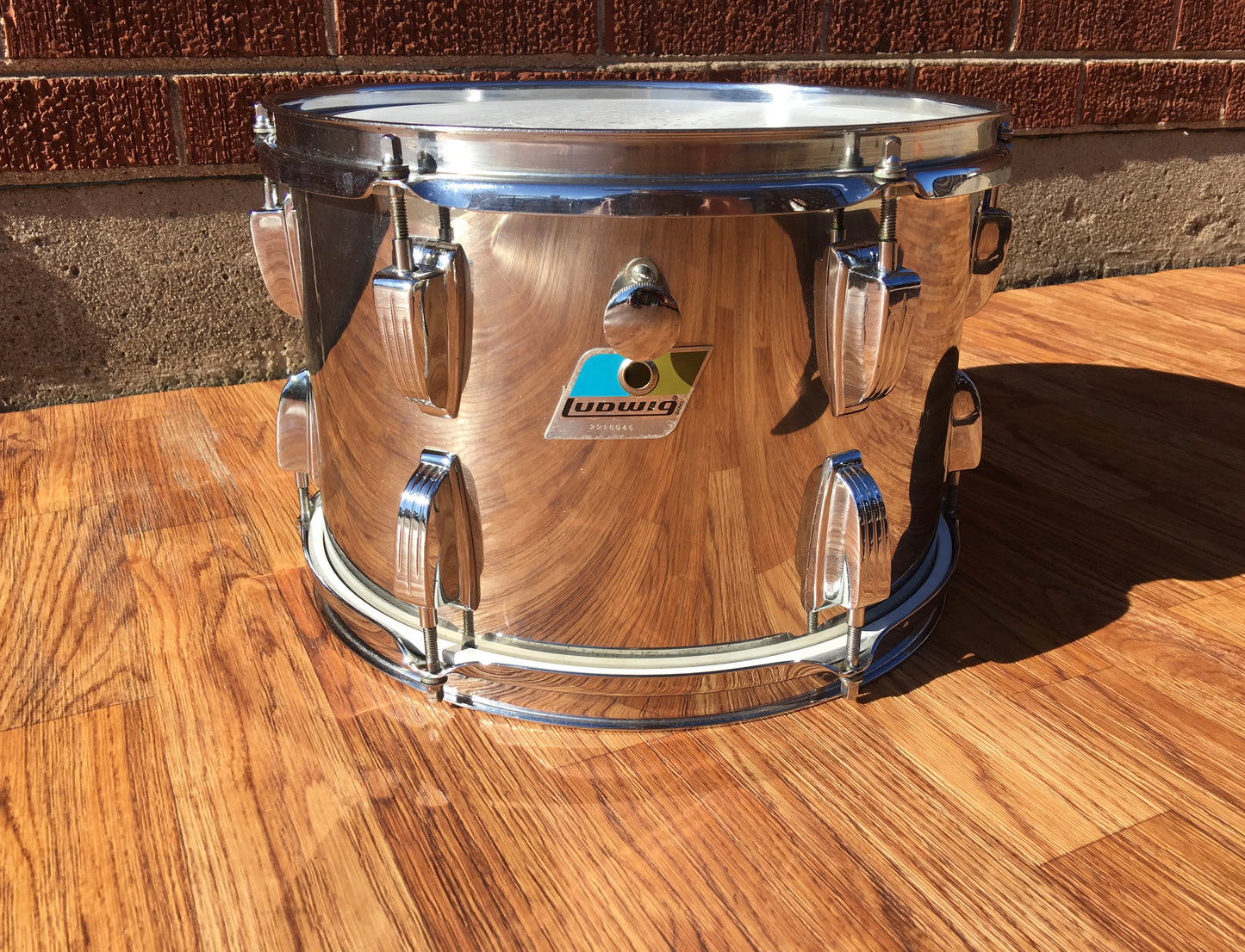 1970's Ludwig Stainless Steel 8x12 Tom Drum