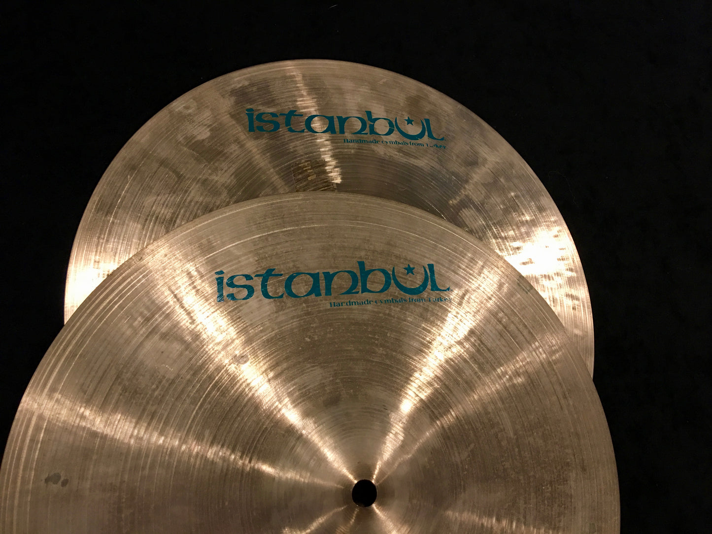 13" Istanbul Pre Split Green Label Hi Hat Cymbals Top Light / Bottom Medium 786/876g #541