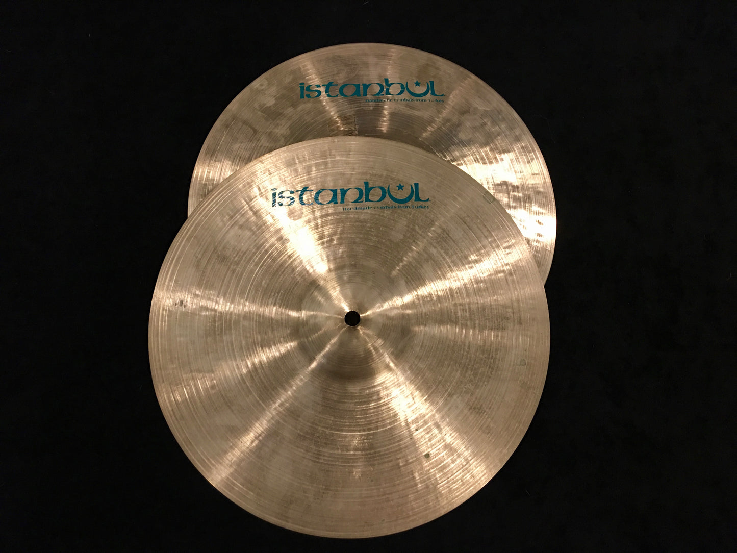 13" Istanbul Pre Split Green Label Hi Hat Cymbals Top Light / Bottom Medium 786/876g #541