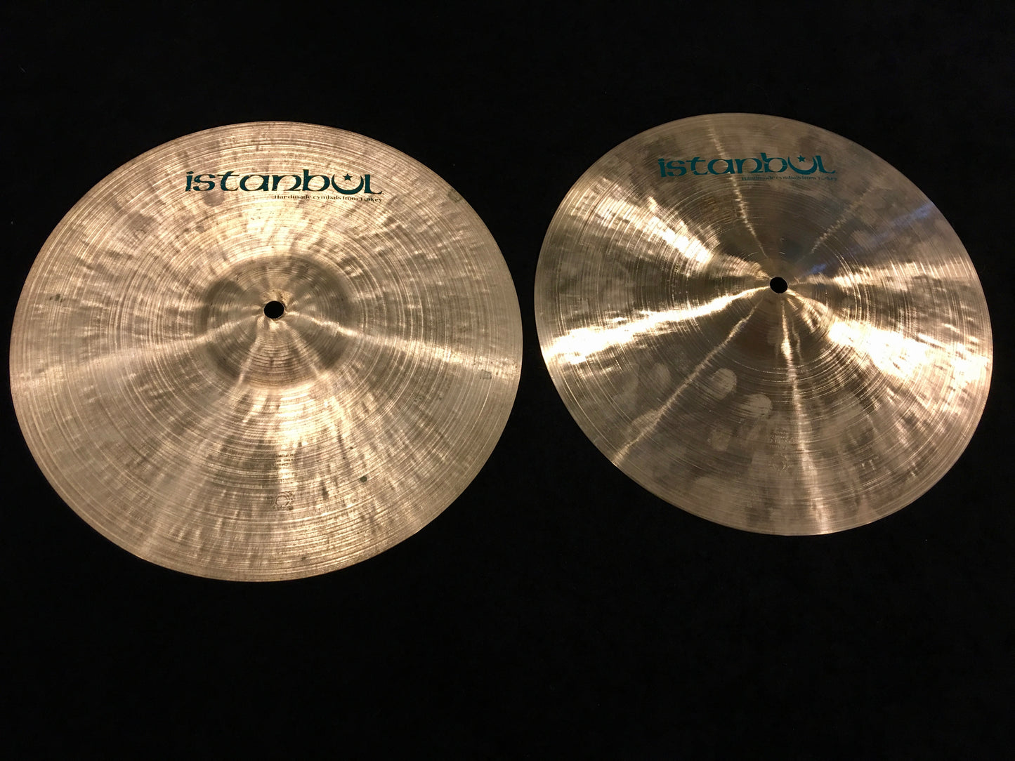 13" Istanbul Pre Split Green Label Hi Hat Cymbals Top Light / Bottom Medium 786/876g #541