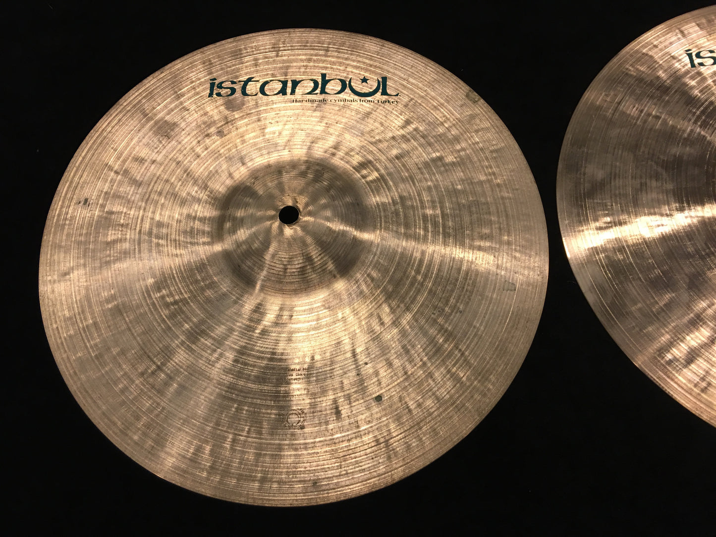 13" Istanbul Pre Split Green Label Hi Hat Cymbals Top Light / Bottom Medium 786/876g #541