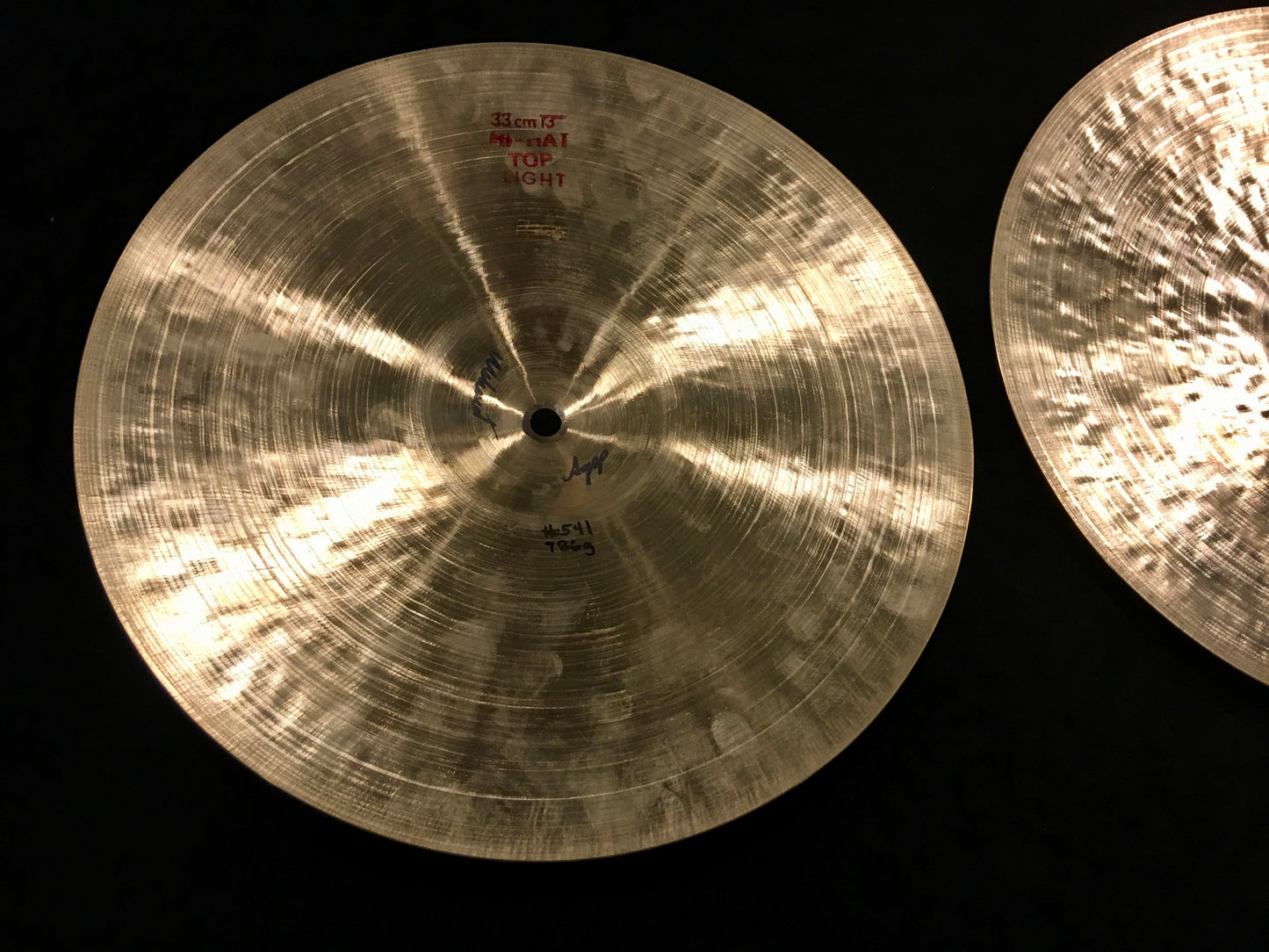 13" Istanbul Pre Split Green Label Hi Hat Cymbals Top Light / Bottom Medium 786/876g #541
