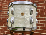1960's Ludwig 9x13 White Marine Pearl Super Classic Tom Drum