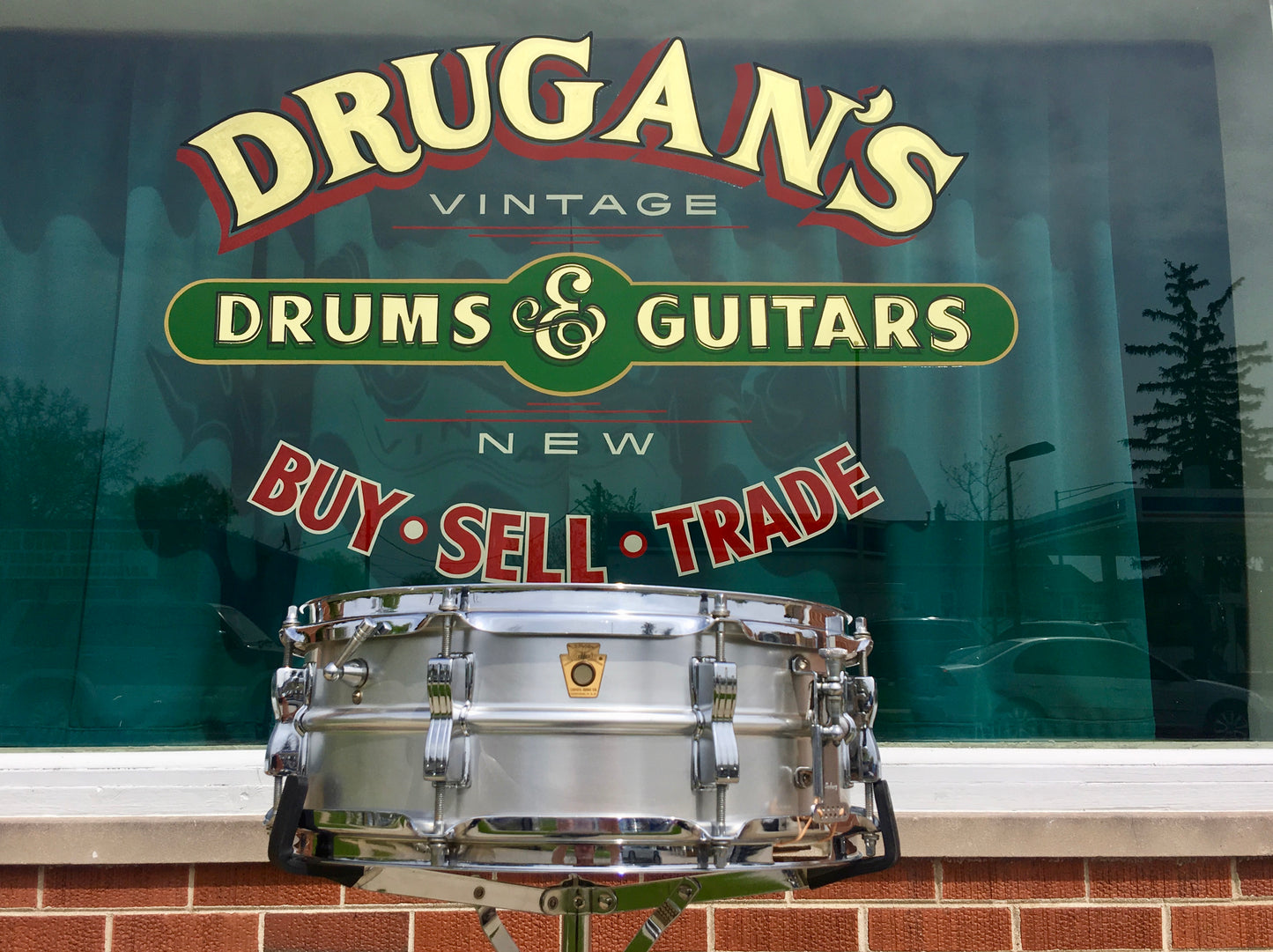 1965 Ludwig Acrolite 5x14 Keystone Snare Drum COB Hoops