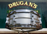 1965 Ludwig Acrolite 5x14 Keystone Snare Drum COB Hoops