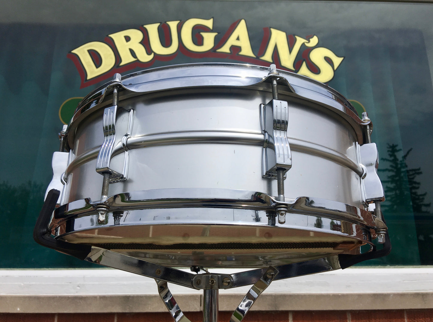 1965 Ludwig Acrolite 5x14 Keystone Snare Drum COB Hoops
