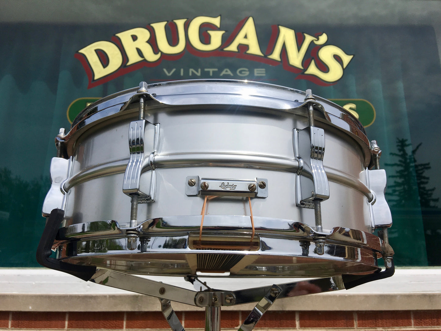 1965 Ludwig Acrolite 5x14 Keystone Snare Drum COB Hoops