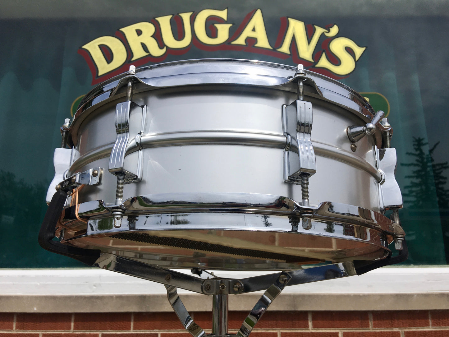 1965 Ludwig Acrolite 5x14 Keystone Snare Drum COB Hoops