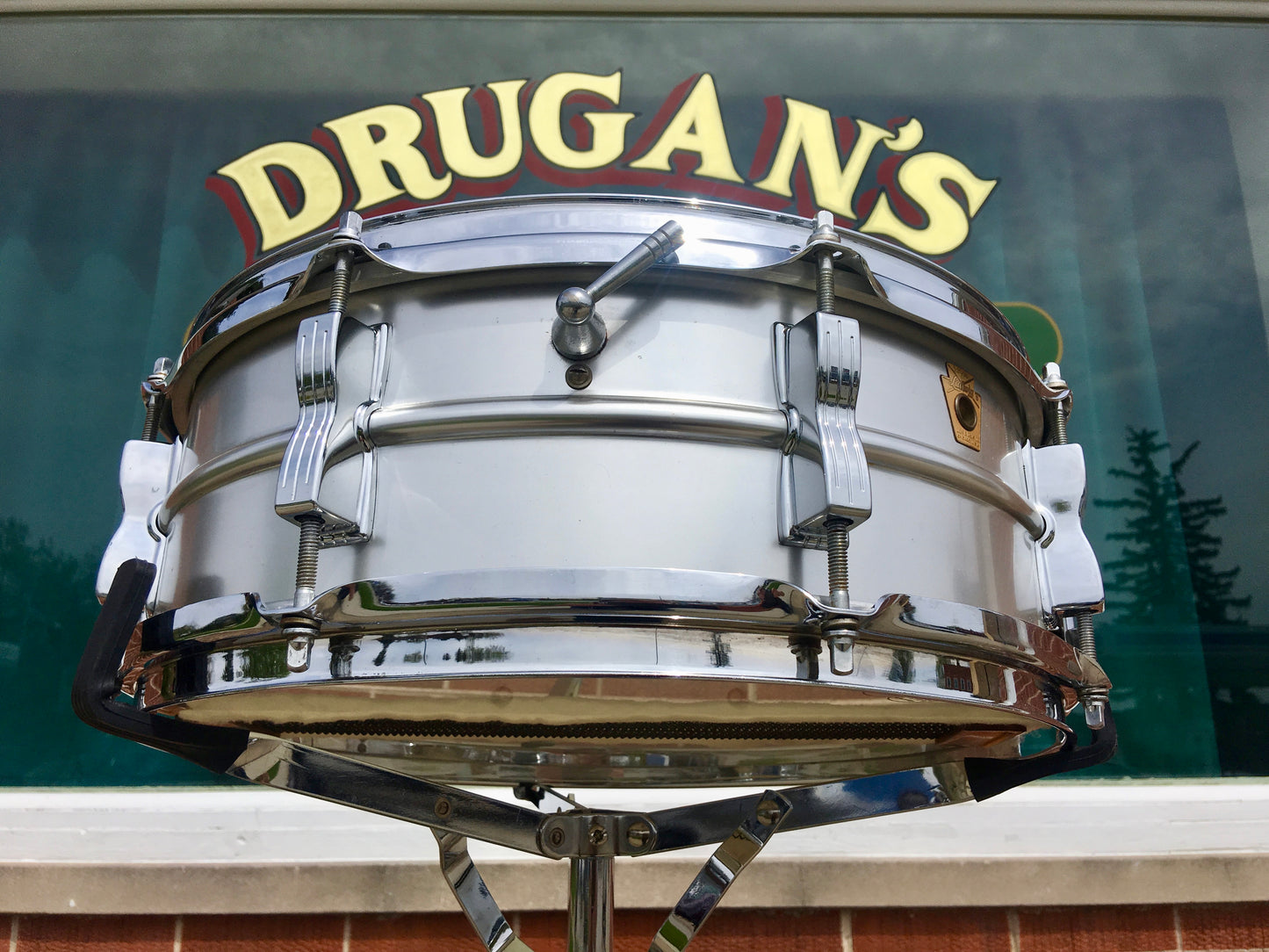 1965 Ludwig Acrolite 5x14 Keystone Snare Drum COB Hoops