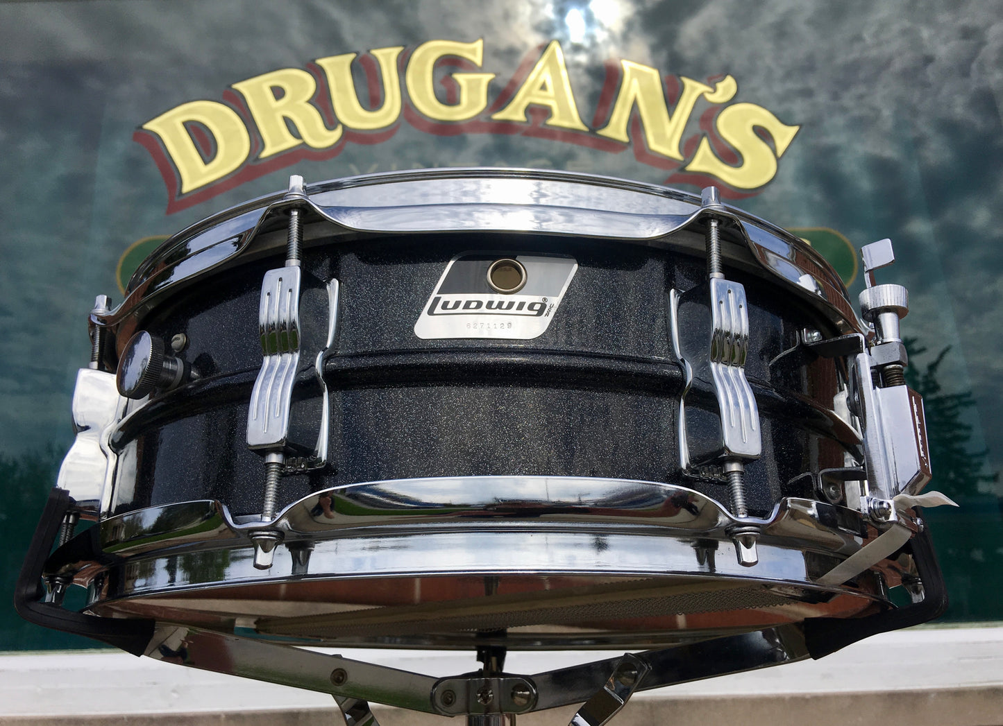 Ludwig Black Galaxy 5x14 Blackrolite Snare Drum