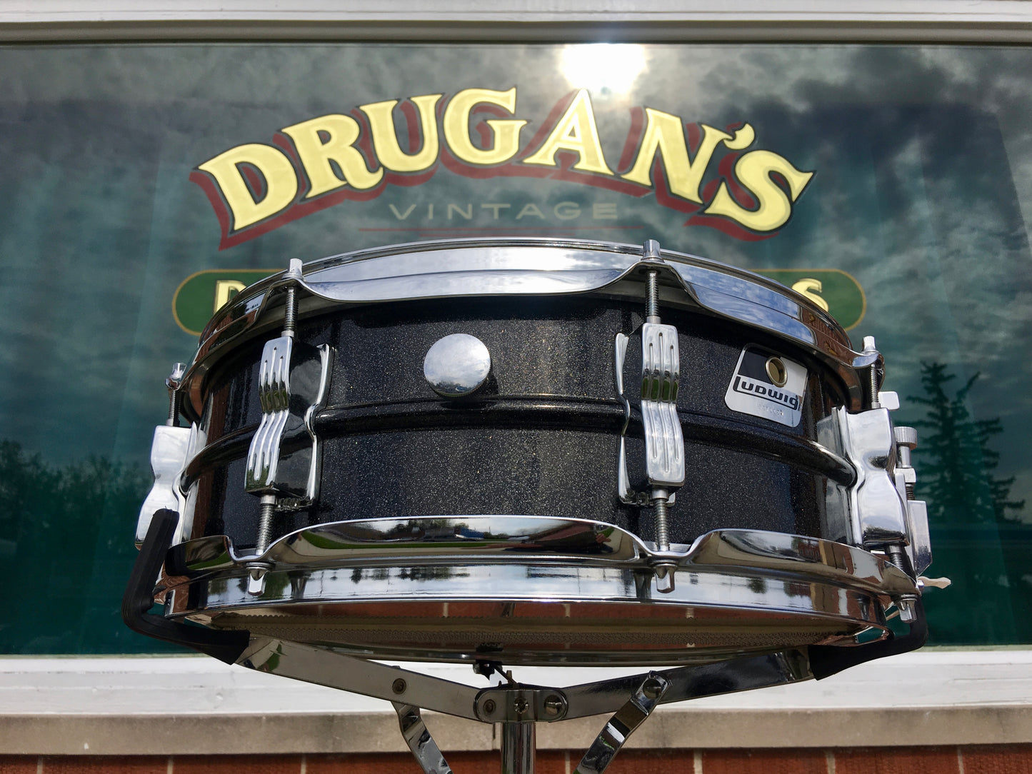 Ludwig Black Galaxy 5x14 Blackrolite Snare Drum
