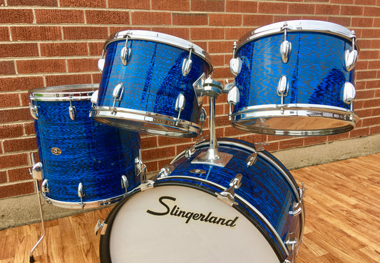 1968 Slingerland New Rock Outfit No. 50 N Blue Agate Catalog Set
