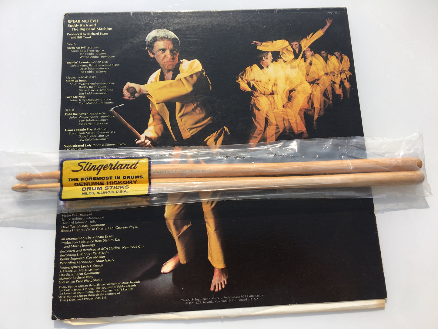 1970's Slingerland Green Logo Buddy Rich Drum Sticks NOS