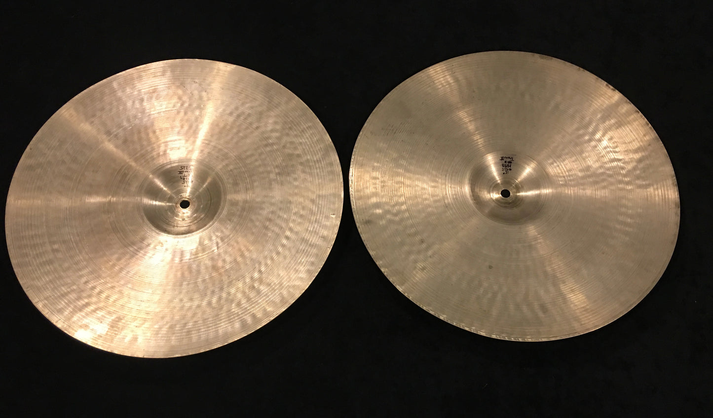 15" Zildjian A Trans Stamp Hi Hat Cymbals 1018/1414g #425