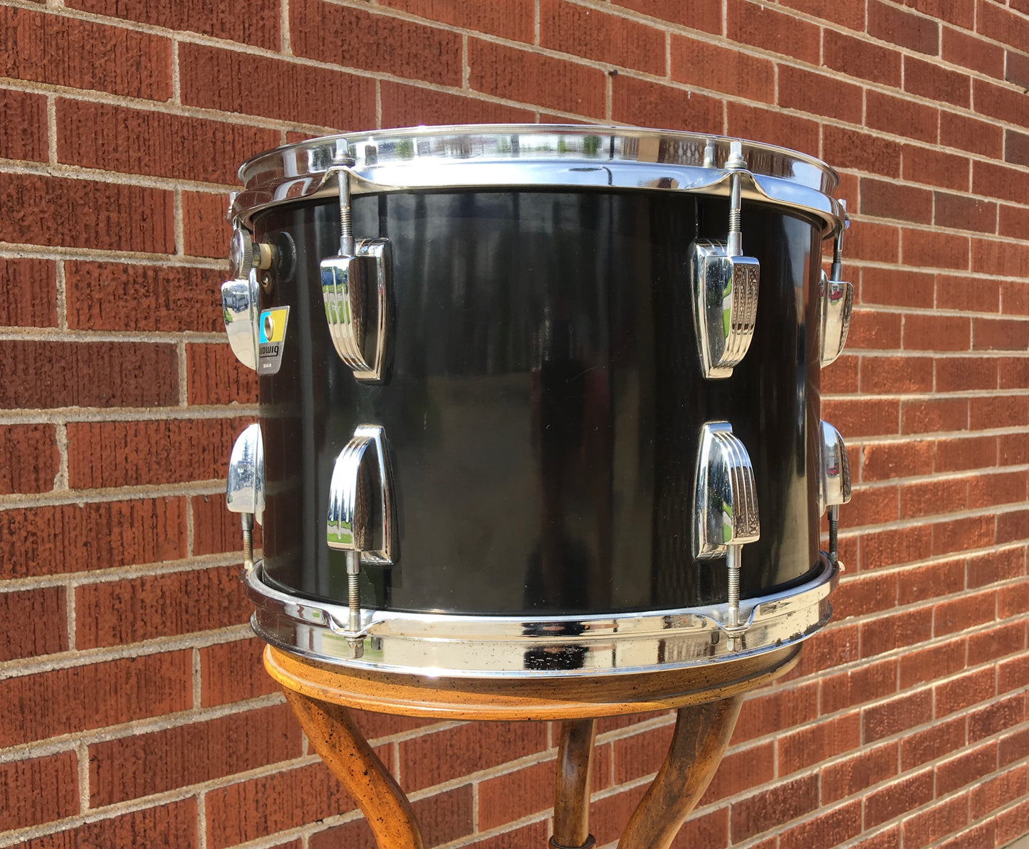 1970's Ludwig 9x13 3 Ply Tom Drum Black Cortex