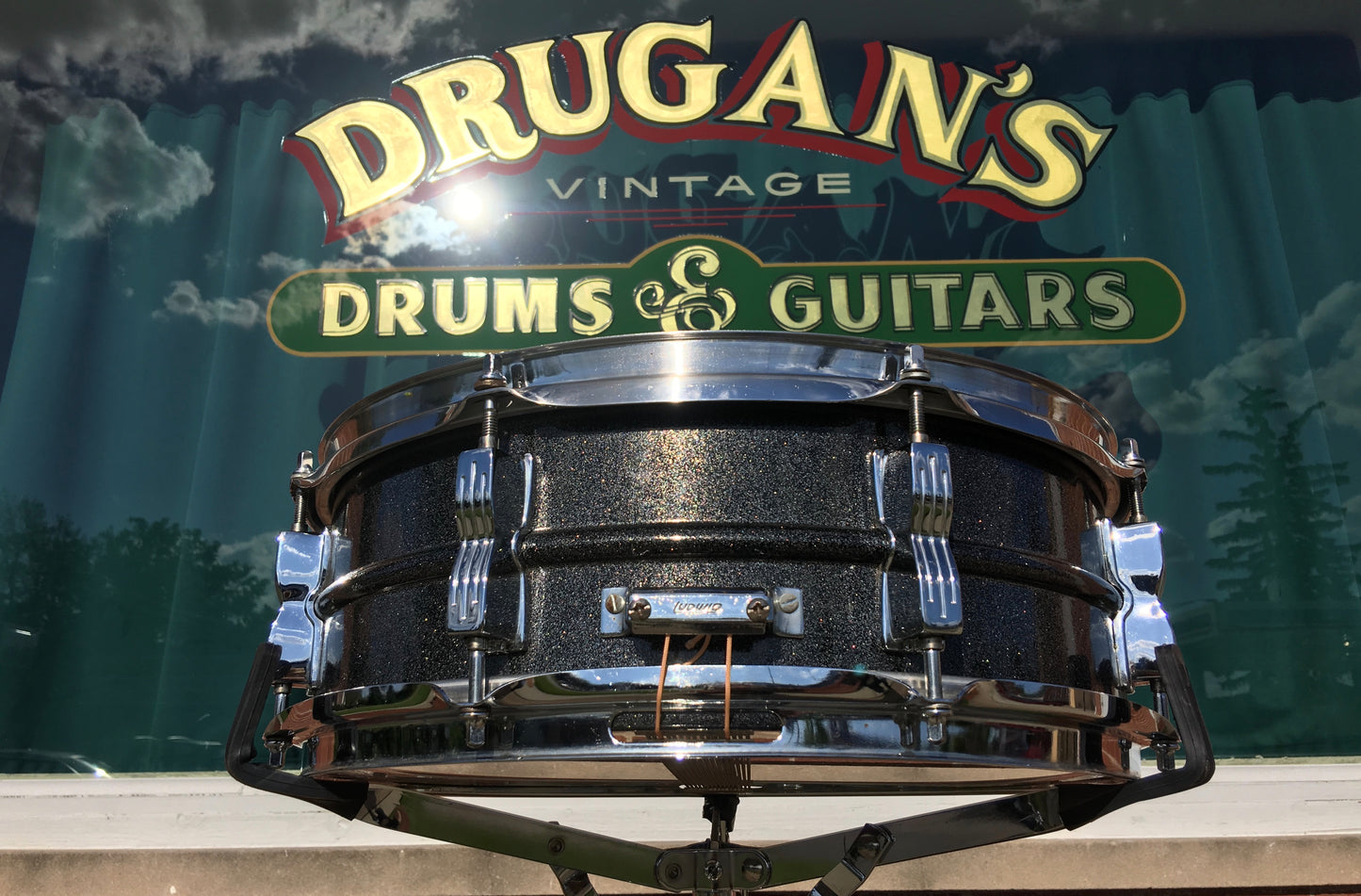 Ludwig Black Galaxy 5x14 Blackrolite Acrolite Snare Drum