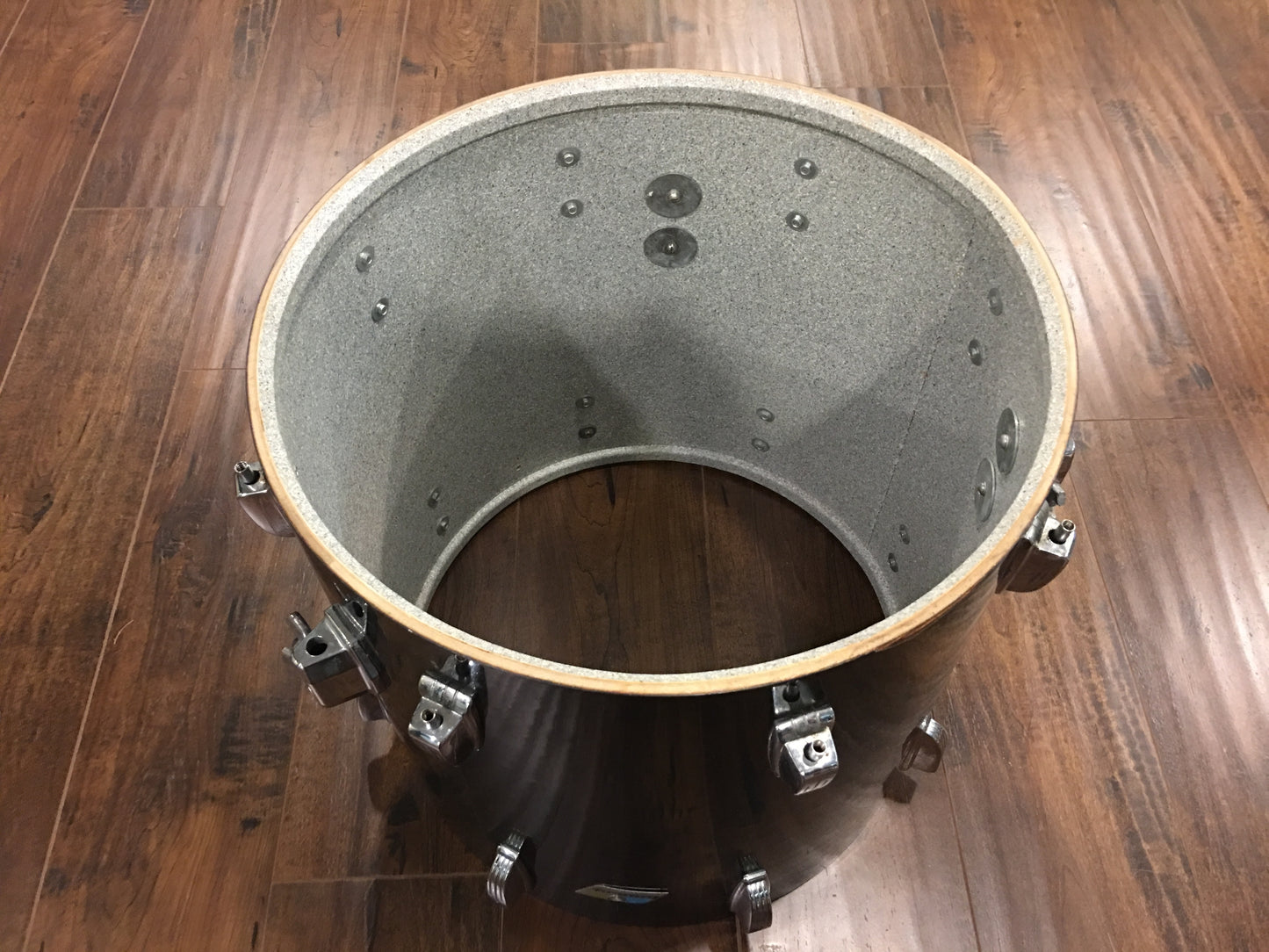 1970's Ludwig 16x16 3 Ply Floor Tom Black Cortex