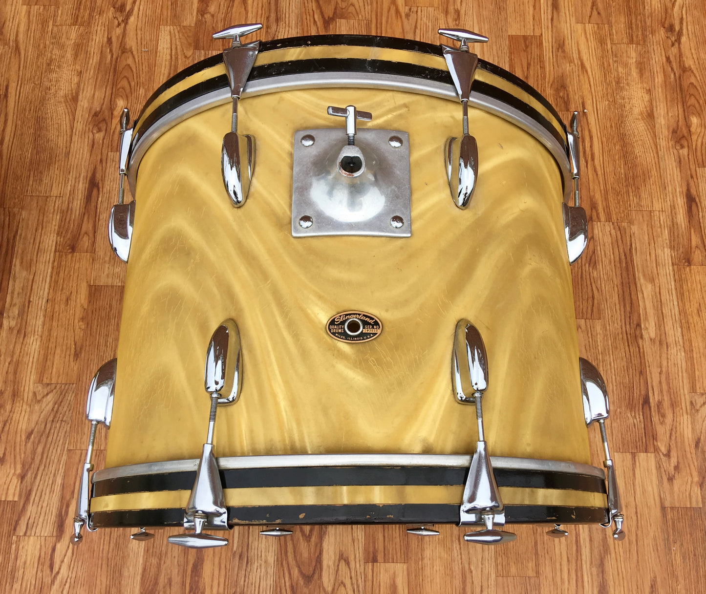 1968 Slingerland New Rock Outfit No. 50N Gold Satin Pearl Flame
