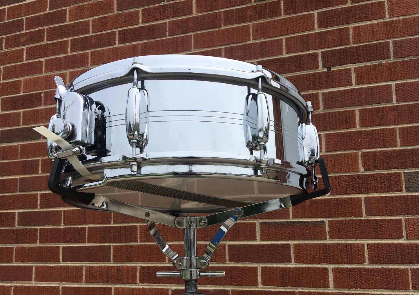 1960s Slingerland 5x14 Gene Krupa 8 Lug Sound King Snare Drum Chrome Over Brass 227XXX