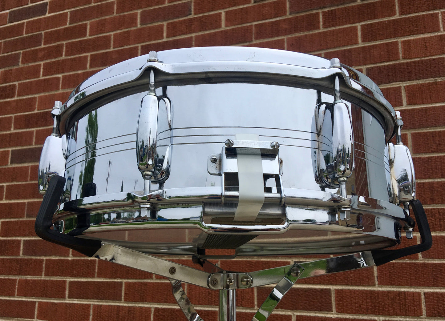1960s Slingerland 5x14 Gene Krupa 8 Lug Sound King Snare Drum Chrome Over Brass 227XXX