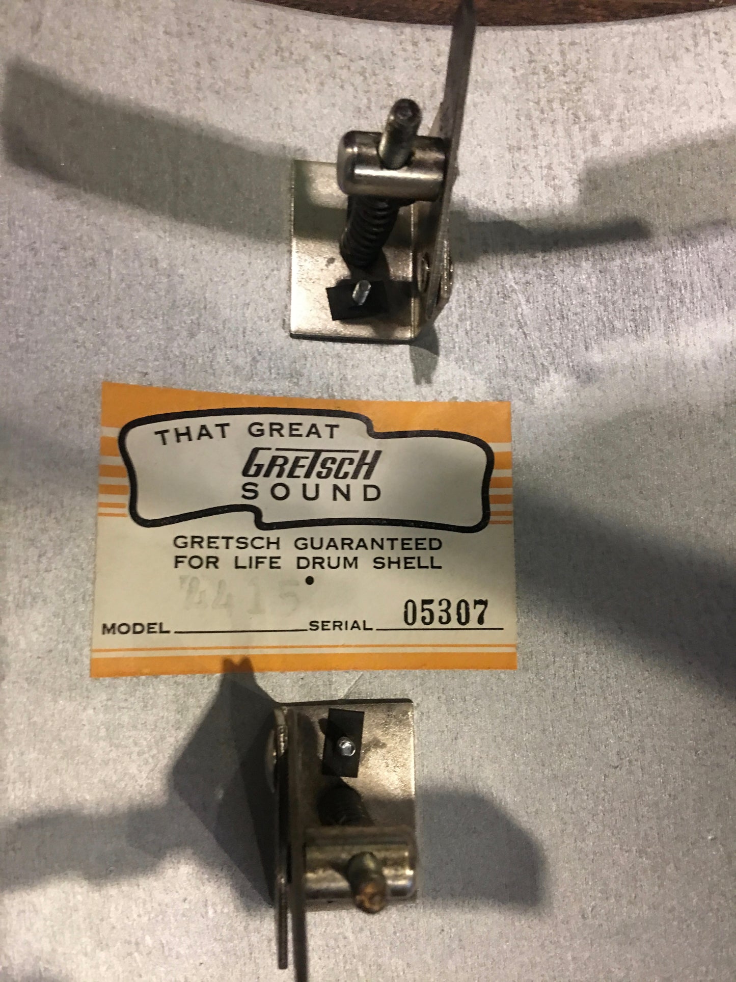 1971 Gretsch Stop Sign Badge Drum Set in Peacock Satin Flame