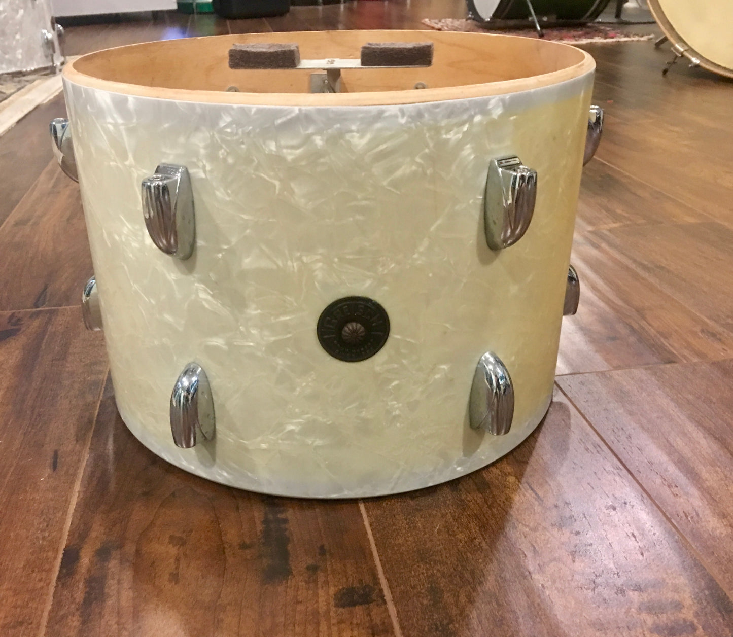 Gretsch Round Badge 3 ply  White Marine Pearl Tom 13"