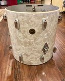 1960's Gretsch Round Badge 16x16 Floor Tom White Marine Pearl 6 ply