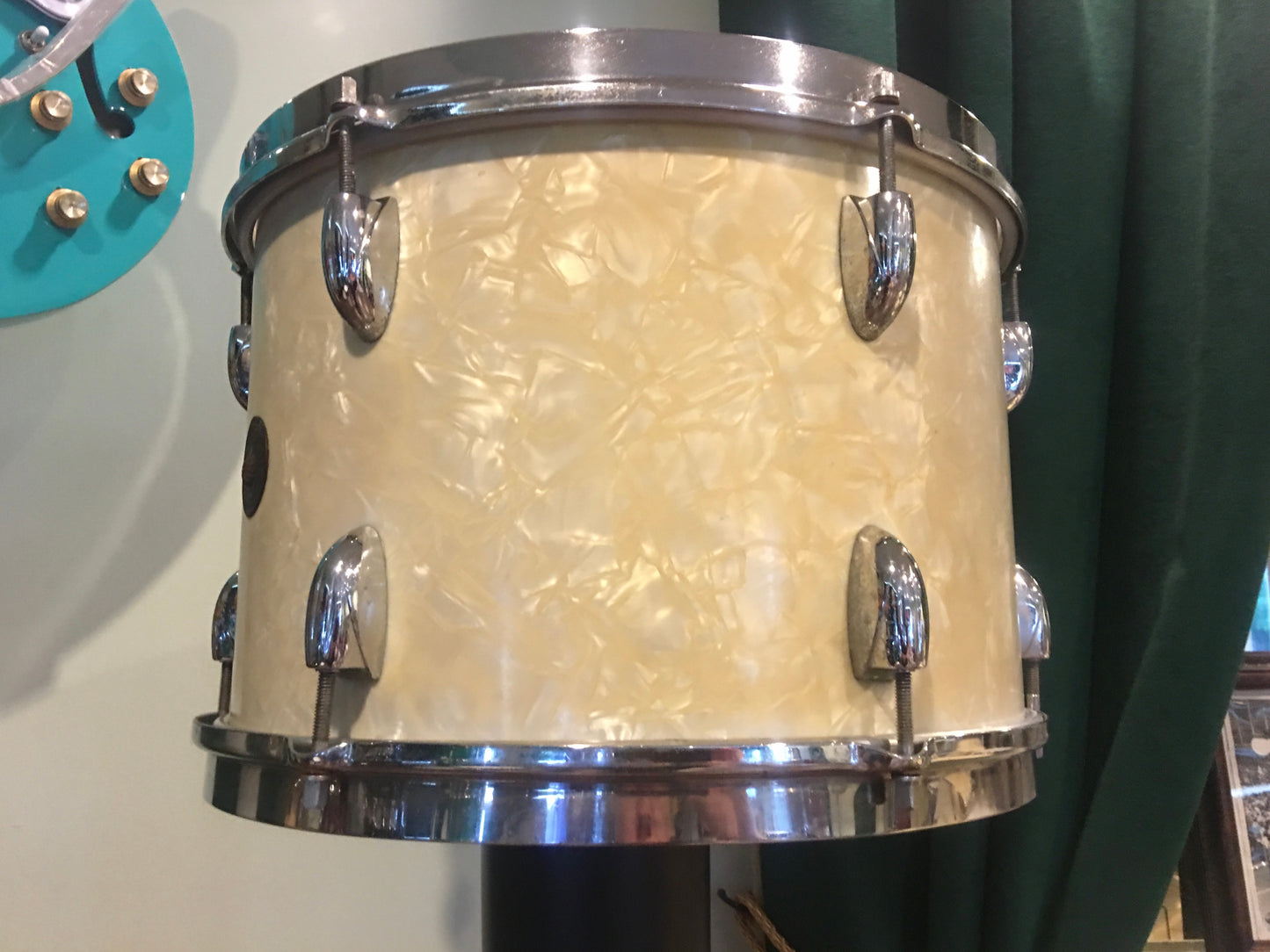 Gretsch Round Badge 3 ply  White Marine Pearl Tom 13"