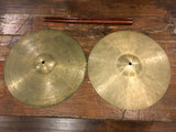 13" K Zildjian Istanbul Old Stamp II 1945-49 Hi-Hat Cymbals 562/628g #1051