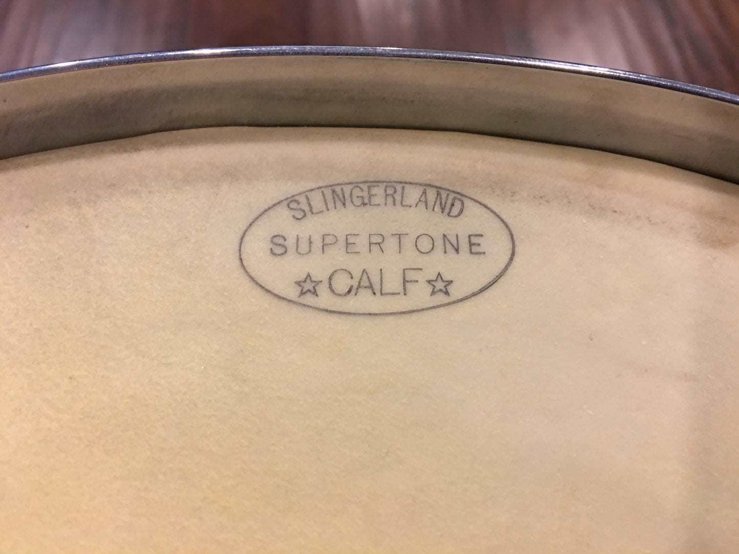 1936-42 Slingerland Radio King 16x16 Gold Sparkle Floor Tom