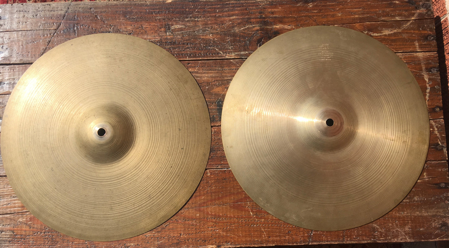 14" 1960s Zildjian A New Beat Hi-Hat Cymbal Pair 874/1184g #576
