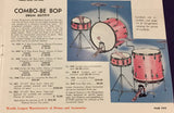 1956-59 Slingerland Radio King 18x20 Combo-Be Bop Bass / Floor Tom White Marine