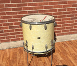 1956-59 Slingerland Radio King 18x20 Combo-Be Bop Bass / Floor Tom White Marine