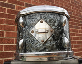 1960s Gretsch Round Badge 8x12 Progressive Jazz Tom Drum Black Diamond Pearl #2