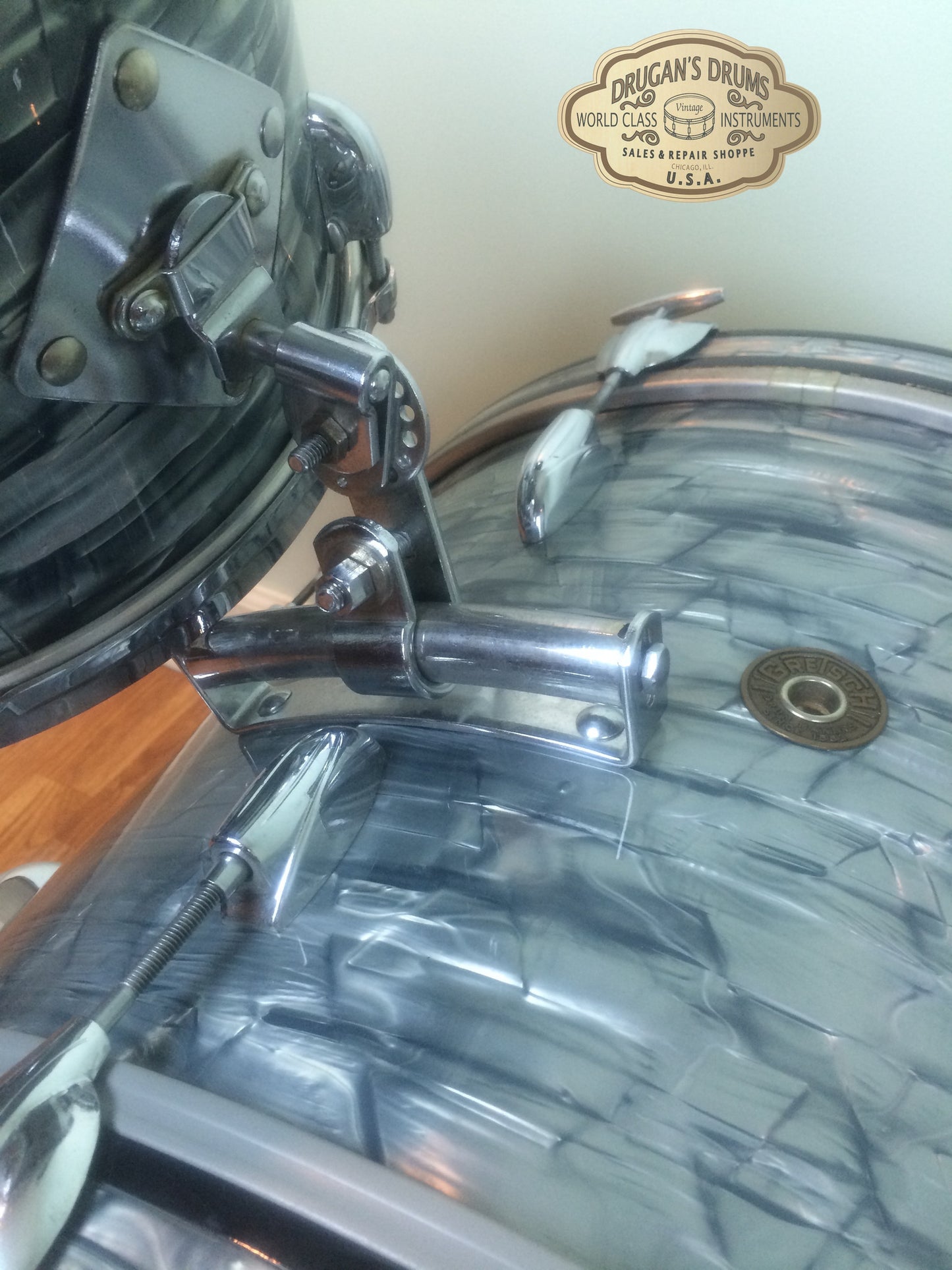 Gretsch 1960's Progressive Jazz Round Badge Outfit in Midnight Blue Pearl 20/12/14/5.5x14 Snare