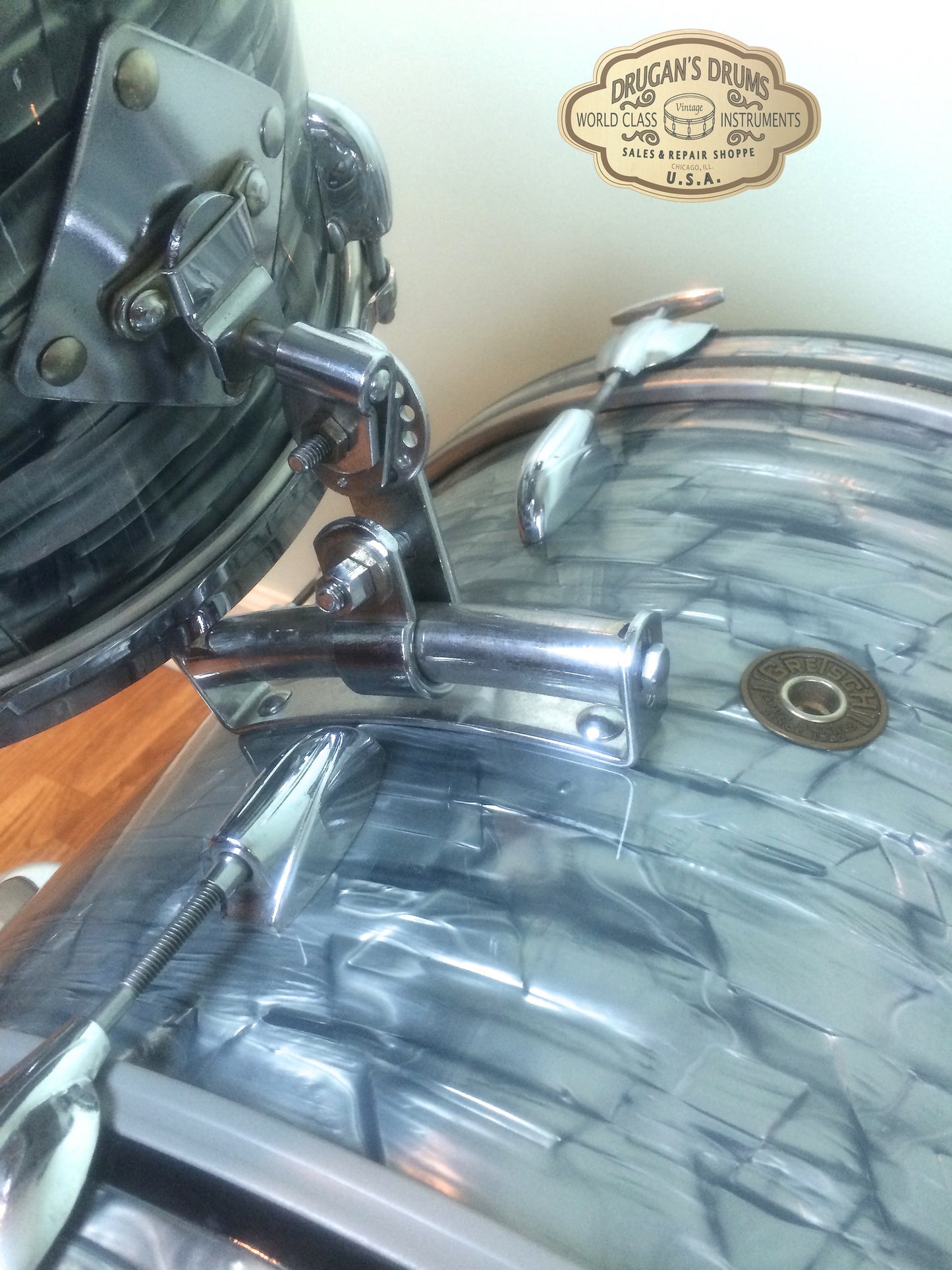 Gretsch 1960's Progressive Jazz Round Badge Outfit in Midnight Blue Pearl 20/12/14/5.5x14 Snare