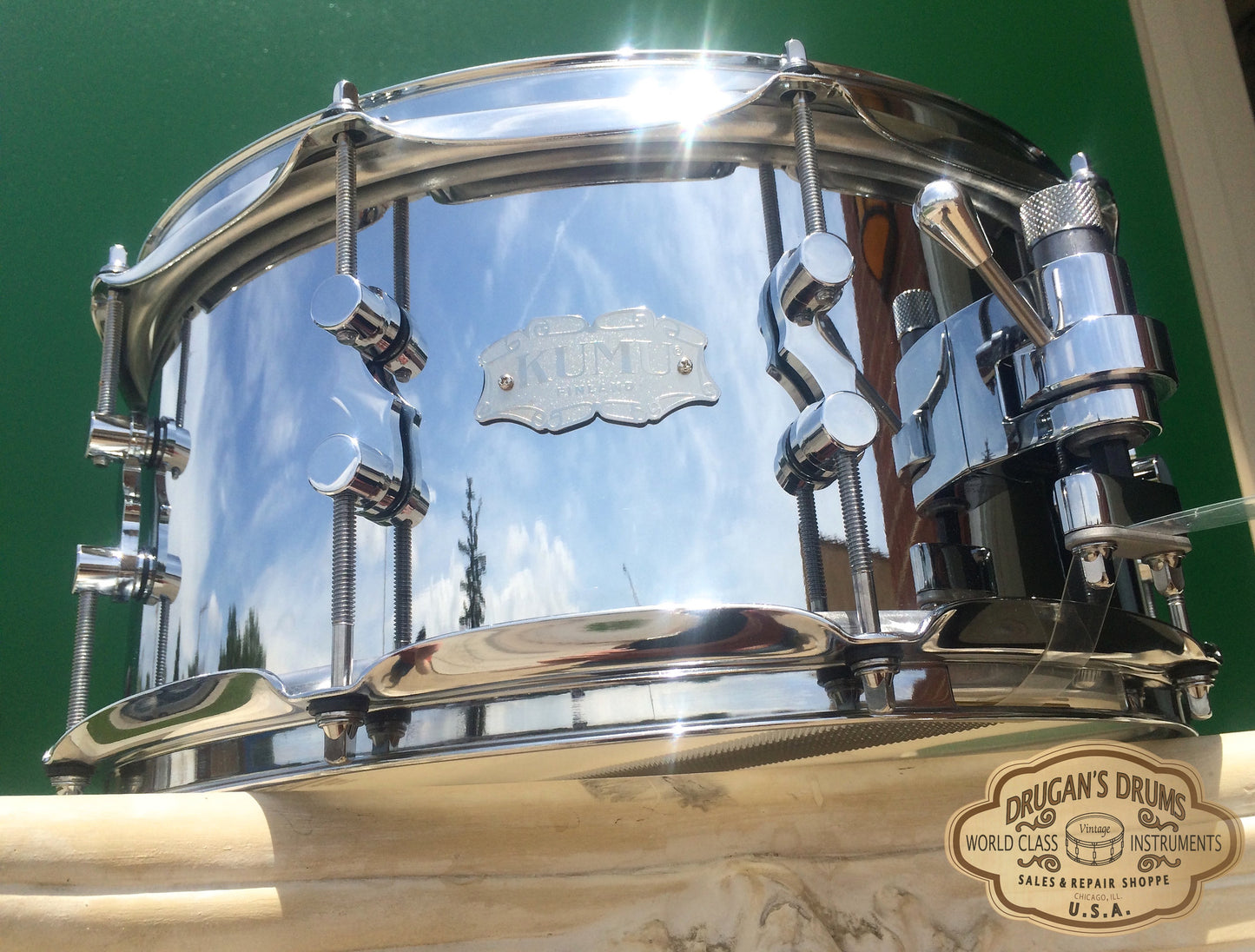 Kumu 6.5"X14" Chrome Over Brass Snare Drum
