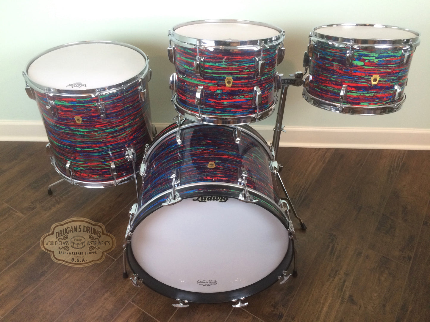1968 Ludwig Keystone Psychedelic Red - Wow!
