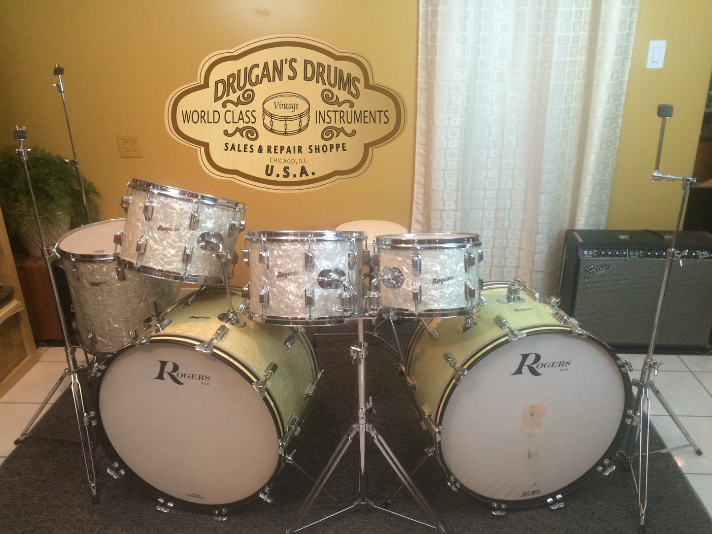 Celebrity Owned Rogers STYX Drum Set - John Panazzo